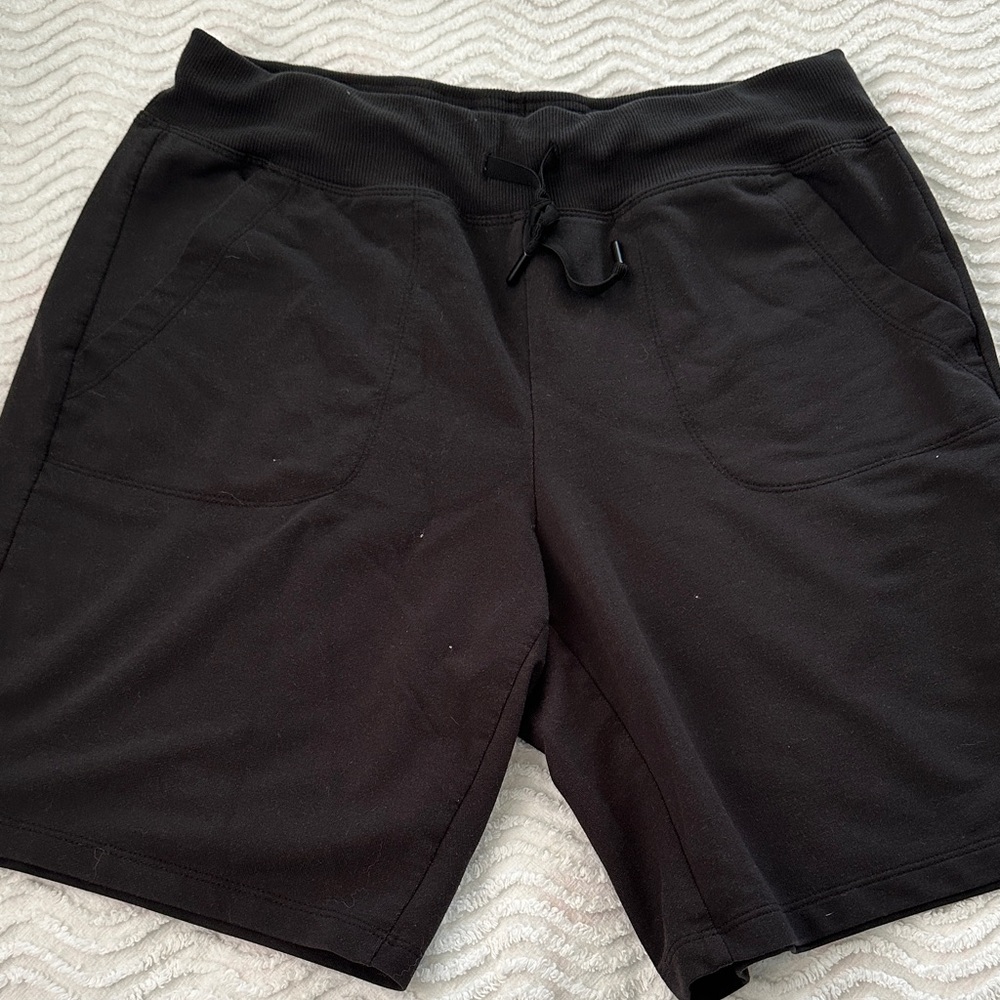 Athletic Works Black Knit Drawcord Athletic Shorts